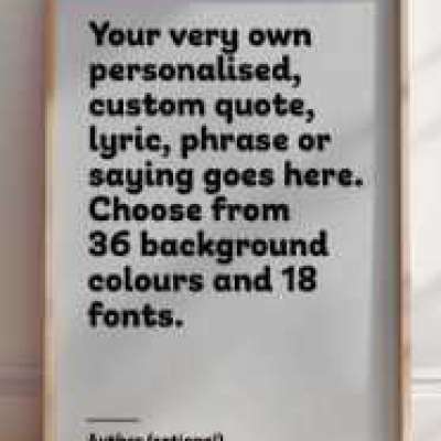 Custom Quote Print Wall Art Profile Picture