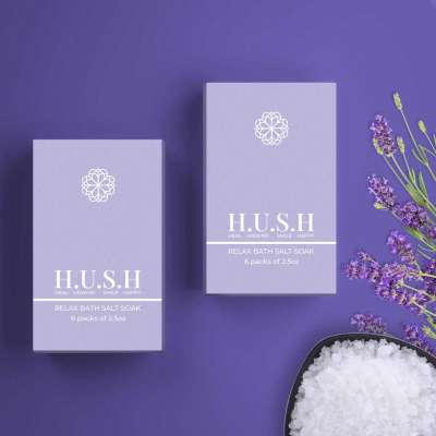 H.U.S.H. Lavender Relax Bath Salt Soak - Single-Use 70g Gram Packets Profile Picture